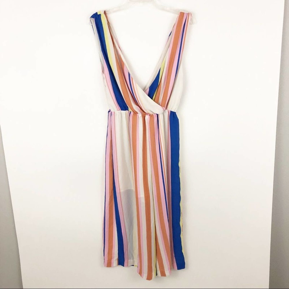 Line & Dot Multicolor Striped Jumpsuit